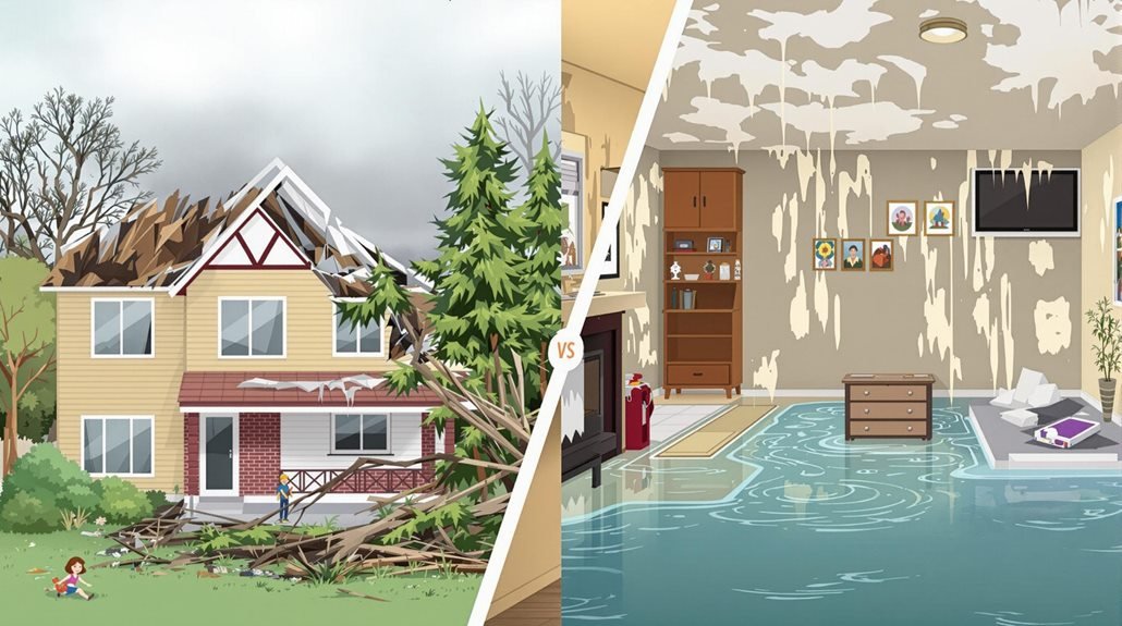 storm vs water damage